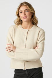 Mixie Knit Cardigan | Ivory | Strik fra Neo Noir