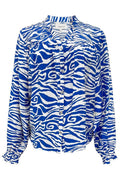 Mag Ls Vneck Shirt | Cobolt Zebra |  fra Liberté – nedsat