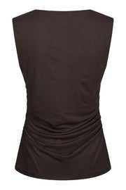 Liblana Mesh Top | Dark Brown | Bluse fra Neo Noir