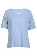 Ulla Ss Vneck Tshirt | Baby Blue | T-shirt fra Liberté