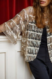 Crystal Sequin Jacket | Golden | Jakke fra Black Colour