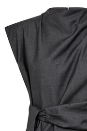 Saga Pleat Top 35760 | Mid Grey | T-Shirt fra Co'couture