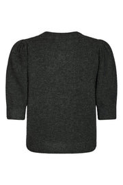 Trudy Deco Knit Cardigan | Antracit Melange | Strik fra Neo Noir