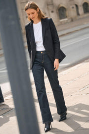 Cecilia Cover Long Jeans | Dark Blue | Jeans fra Mos Mosh