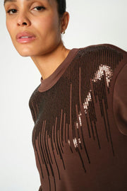 Neve O-LS Glam Sweatshirt | Bracken | Sweats fra Mos Mosh