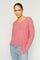 Thora V-Neck Knit | Dusty Rose | Strik fra Mos Mosh