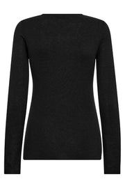 Bouch O-neck Knit | Black | Strik fra Mos Mosh
