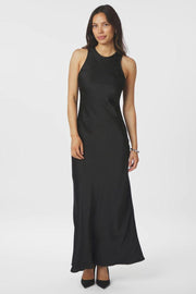 Celinie Heavy Sateen Dress | Black | Kjole fra Neo Noir