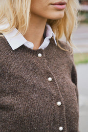 Nuna Knit Cardigan | Brown Melange | Cardigan fra Neo Noir