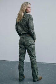 Christy Print Shirt | Olive Night | Skjorte fra Mos Mosh