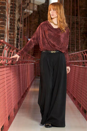 Davi Wideleg Pant | Black | Bukser fra Black Colour