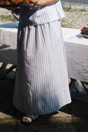 Yara Stripe Long Skirt | Light Blue | Nederdel fra Neo Noir