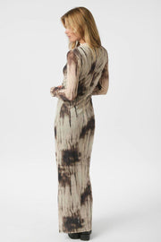 Onessa Faded Mesh Dress | Dusty Brown | Kjole fra Neo Noir