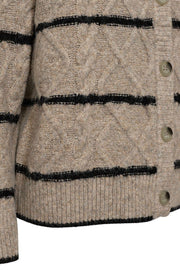 Hiro Cardigan 206744 | Desert Taupe Mel. W. Black | Cardigan fra Freequent