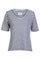 Ulla Ss Vneck Stripe Tshirt | Denim Blue White Stripe | T-shirt fra Liberté