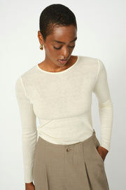 Bouch O-neck Knit | Ecru | Strik fra Mos Mosh