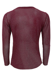 Alexis Tee W/Stones | Plum | Bluse fra Black Colour