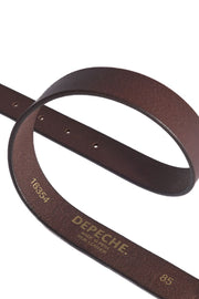 Jeans Belt 16354 | Chocolate | Bælte fra Depeche