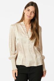 Landa Leo Jacquard Blouse | Bluse fra Neo Noir