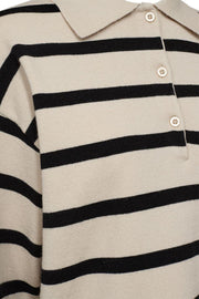 Claura Pullover 206805 | Moonbeam Melange W. Black | Strik fra Freequent