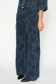 Dara Floret Jeans Regular | Blue | Jeans fra Mos Mosh