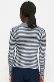 SRFenja Stripe O-neck Top SR124-303 | Total Eclipse | Bluse fra Soft Rebels