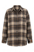 Amora Embroidered Flannel Shirt | Black