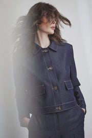 Terry Denim Jacket 30325 | Dark Denim | Jakke fra Co'couture