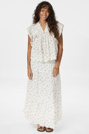 Jayla Small Blossom Top | Creme | Bluse fra Neo Noir