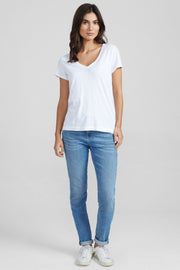Arden Organic V-SS Tee  | White | T-Shirt fra Mos Mosh