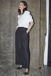 Sanna SS Puff V-Blouse 35894 | White | Top fra Co'couture