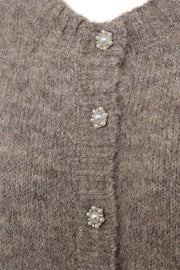 Louisa Cardigan 204450 | Desert Taupe Melange | Cardigan fra Freequent