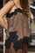 Evie Lace Strap Top | Coffee | Bluse fra Black Colour