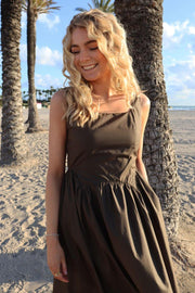 Agnes Dress | Choco | Kjole fra Liberté