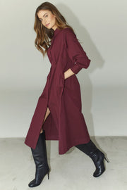 Poppy Shirt Long Dress 36526 | Winered | Kjole fra Co'couture