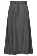 Anya Denim Pleat Skirt 34181 | Mid Grey | Nederdel fra Co'couture