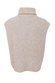 Dell Roll Neck Knit Vest | Natural | Strik fra Black Colour