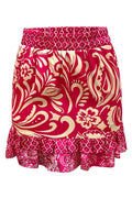 Tia Frill Short Skirt | Pink Mix | Nederdel fra Liberté