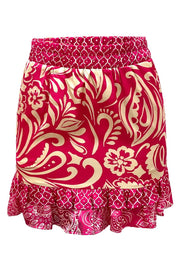 Tia Frill Short Skirt | Pink Mix | Nederdel fra Liberté