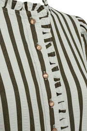 Noto Blouse 204913 | Star Off-White W Winter Moss | Bluse fra Freequent