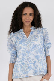 Davina Rose Field Blouse | Light Blue | Bluse fra Neo Noir