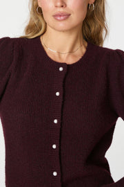 Nuna Knit Cardigan | Wine | Cardigan fra Neo Noir