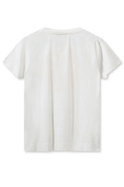 Demi O-SS Glam Tee | White | T-shirt fra Mos Mosh