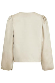 Daliska Dull Satin Blouse | Sand | Bluse fra Neo Noir