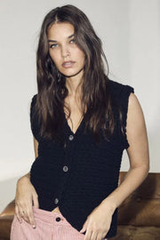 Milly Knit Vest 32131 | Black | Strik fra Co'couture