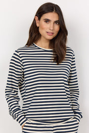 Tini Stripe Sweat | Blå | Bluse fra Statebird