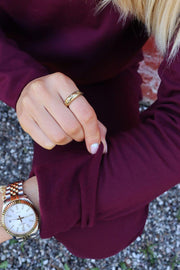 Alma Ls Top (Fleece) | Bordeaux | Bluse fra Liberté