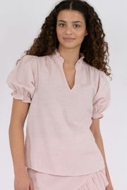 Odesa Linen Blouse | Rose Smoke | Bluse fra Neo Noir