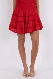 Kenia S Voile Skirt | Red | Nederdel fra Neo Noir