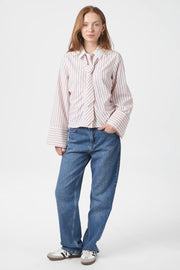 Francesca Stripe Shirt | Rose | Bluse fra Neo Noir